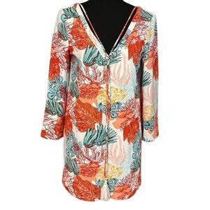 Persifor Women’s L/S Brie Dress with Dandelion Coral Reef Print